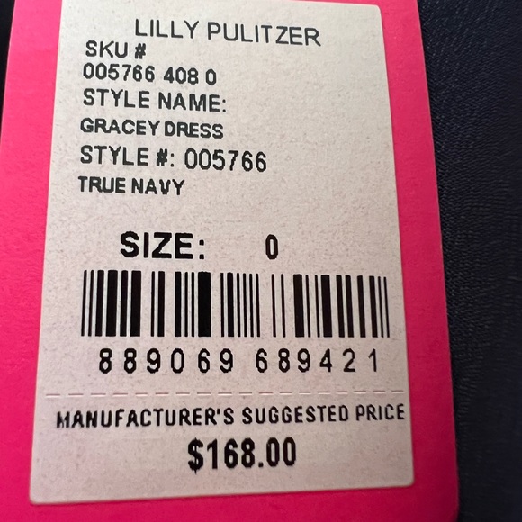 NWT Lilly Pulitzer Gracey dress try navy size 0💙 - Picture 6 of 8